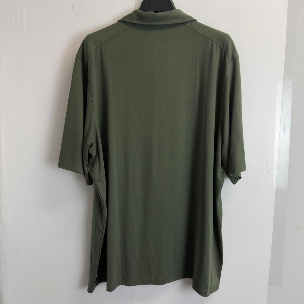 NEW Gerry Mens 3XL Olive Green Short Sleeve Polo Shirt Performance Stretch - Picture 8 of 8
